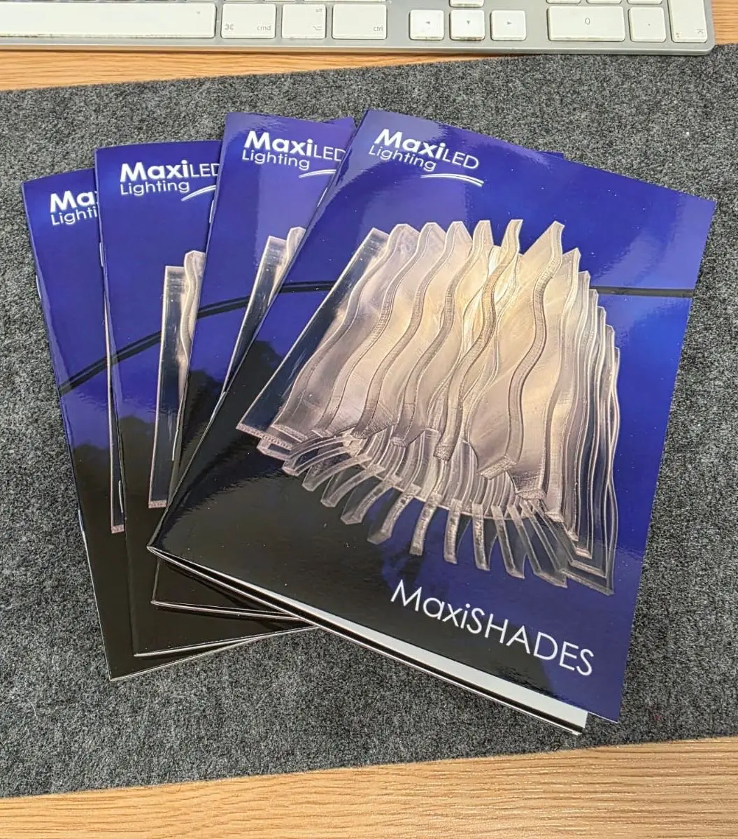 Additive-manufactured lighting products on commercial display