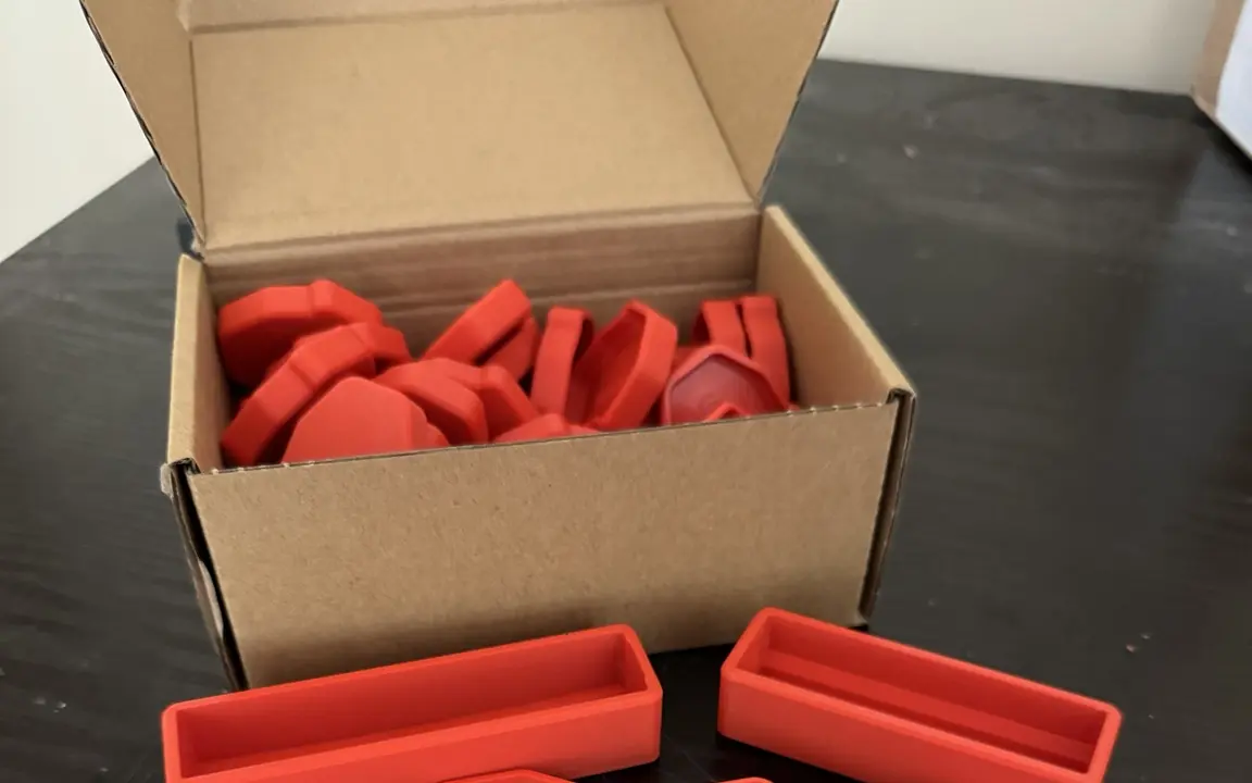 A range of red protective packaging components designed and manufactured by EJCS